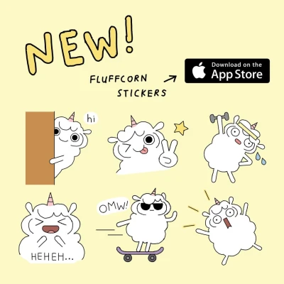 Fluffcorn từ Fluffcorn Stickers