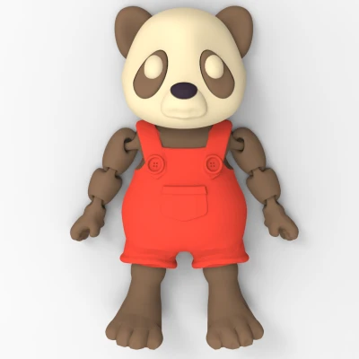 Mô Hình Gấu Trúc Khớp Nối 3D