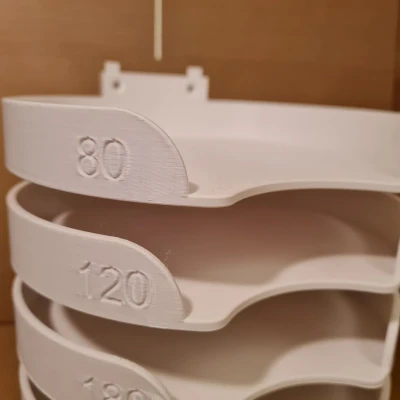 DisKeeper - Hộp đựng giấy chà nhám dạng module 125 và 150 mm treo tường hoặc thanh cài