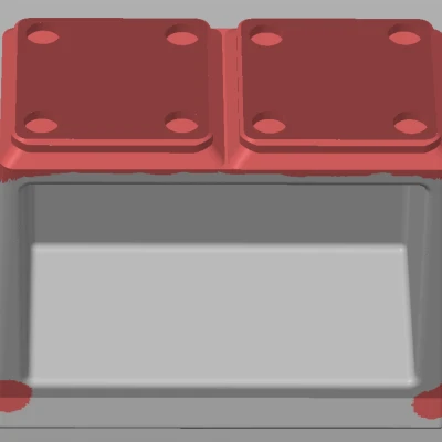 Đế Nâng Cao Gridfinity 1x2 Nghiêng