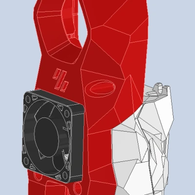 Stealthburner gắn quạt Volcano V6 và/hoặc quạt 4020