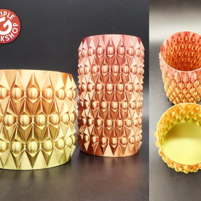 Chậu Hoa Hình Tàu Thăm Dò Alien Kiểu Xoắn Ốc