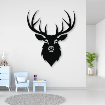 Tranh Gỗ Nai 2D Treo Tường