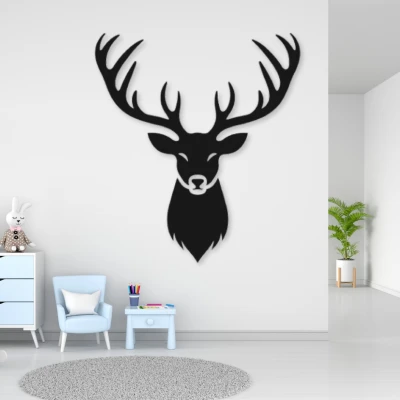 Trang Trí Tường Hình Hươu 2D 2