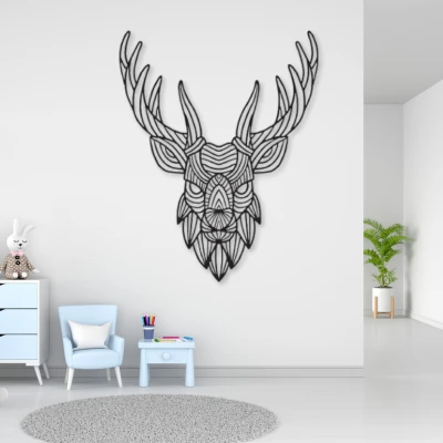 Trang Trí Tường Hình Hươu 2D