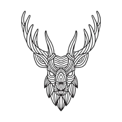 Trang Trí Tường Hình Hươu 2D