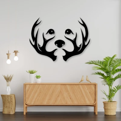 Mô hình chó con bên cây - Trang trí nhà cửa