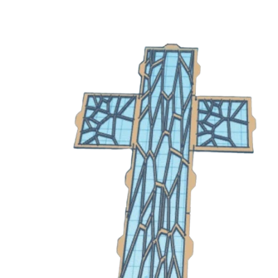 Cây thánh giá đẹp kiểu voronoi