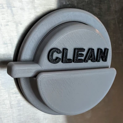 Biển Báo Máy Rửa Chén Sạch/Dơ