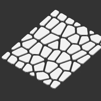 Con lăn hoa văn Voronoi liền mạch