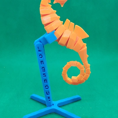 Mô hình Đồ chơi Cá ngựa Khớp nối và Tạo dáng được, có Đế