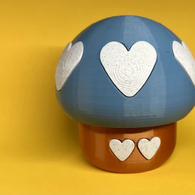 Nấm Xoắn Đơn Mở Kèm Trái Tim