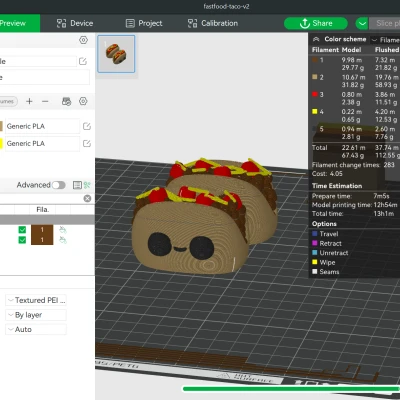 Đồ ăn nhanh kawaii - Taco v1
