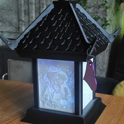 Lồng Đèn Kỷ Niệm – Giá Đỡ Lithophane Chiếu Sáng