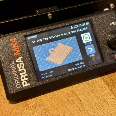 DOOD! Thẻ Tên Chó Cho Tấm Build Magnetic Prusa