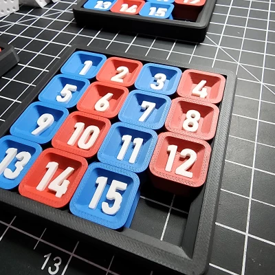 Bộ Xếp Hình Trượt 15 Số In Tại Chỗ - Bản In Đa Màu