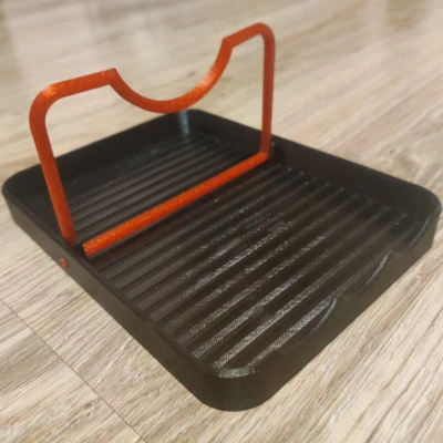 Giá đỡ nắp nồi và khay hứng nước gập gọn 2 trong 1