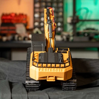 Tự làm máy xúc điều khiển từ xa RC bằng máy in 3D