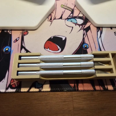 Hộp đựng dao rọc giấy & lưỡi dao Gridfinity (4x1)