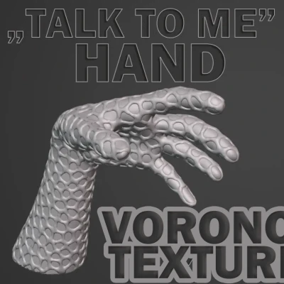 Mô Hình Bàn Tay Phong Cách Voronoi