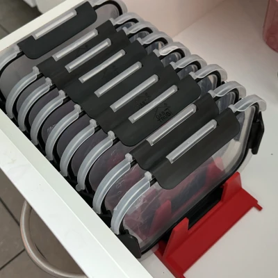 Kệ Cắm Nắp Hộp Tupperware Modul + Bộ Nối Mở Rộng (Tùy Chỉnh Theo Nhu Cầu!)