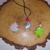 !COLORFUL! Ông Già Noel và cây thông Giáng Sinh - mặt dây chuyền hoặc bông tai - Thumbnail 1