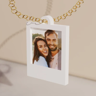 Mặt Dây Chuyền/Móc Khóa Ảnh Polaroid Tức Thời