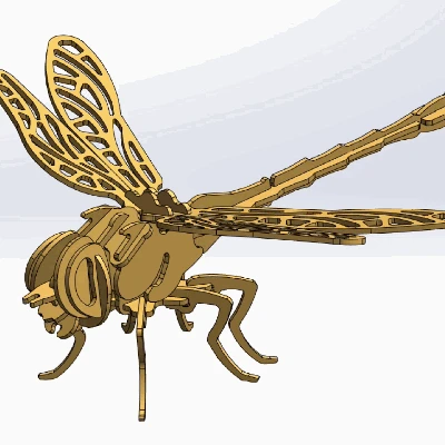 Mô hình ghép hình 3D con chuồn chuồn