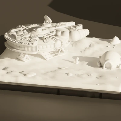 Mô Hình Millennium Falcon - Trang Trí Nhà Cửa Phong Cách Star Wars