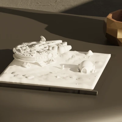 Mô Hình Millennium Falcon - Trang Trí Nhà Cửa Phong Cách Star Wars