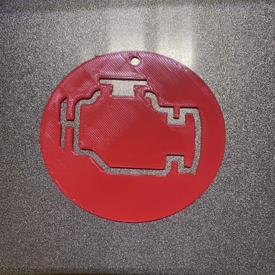 Móc khóa "Kiểm tra động cơ"