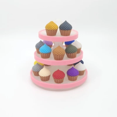 Mô Hình Mẫu Filament - Hộp Bánh Cupcake (24 Cái)