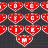 Bộ Chữ Cái Trái Tim Tình Yêu 1/2 - Móc Khóa / Charm Dây Chuyền Valentine - Thumbnail 1