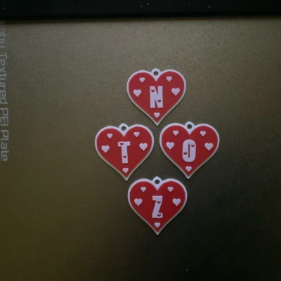 Bộ Chữ Cái Trái Tim Tình Yêu 2/2, Móc Khóa Valentine / Mặt Dây Chuyền