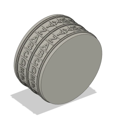 Vòng Giải Mã Caesar - Chữ Cái Tiếng Anh - Bản C - Chữ Cái Xoay