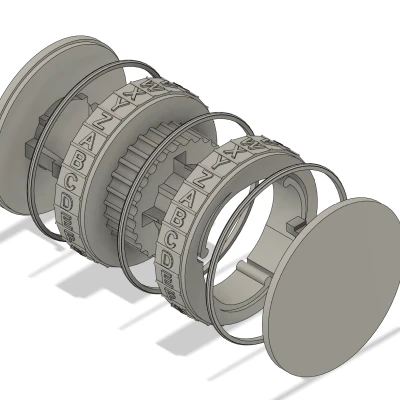 Vòng Giải Mã Caesar - Chữ Cái Tiếng Anh - Bản C - Chữ Cái Xoay