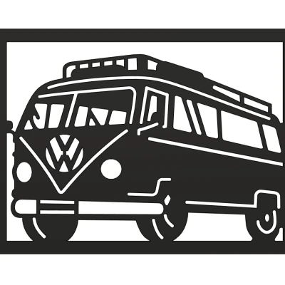 Mặt Dây Chuyền Xe Van Cắm Trại VW Bulli