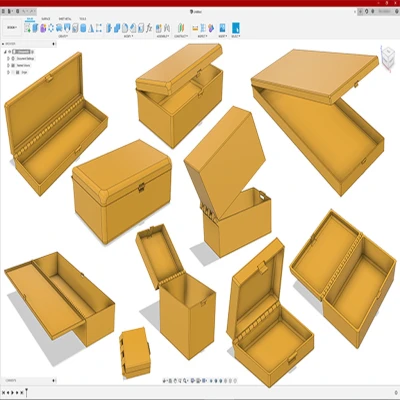 Hộp Tùy Chỉnh và In Được với Bản Lề & Khóa Cài