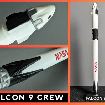 Mô Hình Tên Lửa FALCON 9 CREW DRAGON Tỷ Lệ 1:200