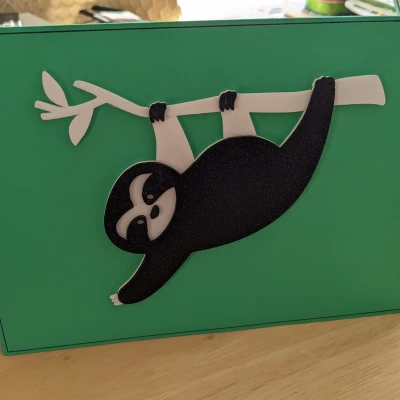 Mô hình con lười, làm thiệp hoặc nam châm