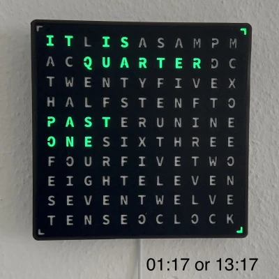 WordClock (2022) - Đồng hồ chữ LED đa chức năng