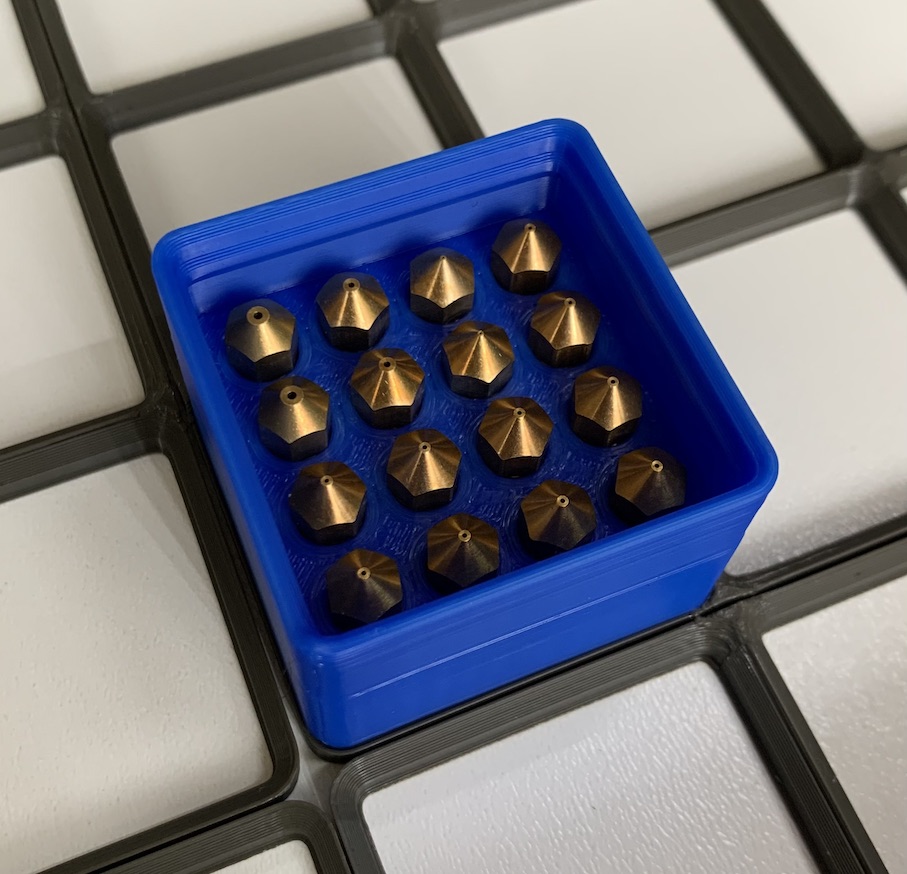 Hộp Đựng Đầu Phun Gridfinity (Ankermake, Volcano, Mk6, Mk8)