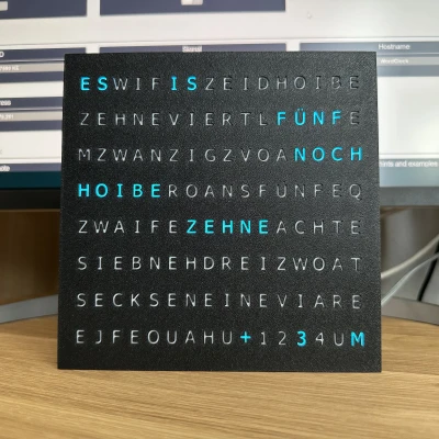 WordClock 16x8 LED matrix (2023-V2)