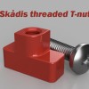 Hệ thống gắn T-nut Skadis, ren cho vít M3 hoặc UNC #5-40. - Thumbnail 1