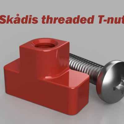 Hệ thống gắn T-nut Skadis, ren cho vít M3 hoặc UNC #5-40.