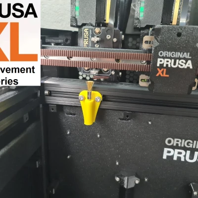 Prusa XL series: Bàn chải vệ sinh đầu phun (CẬP NHẬT: thêm bộ đánh dấu vị trí, 2 bộ hứng mảnh vụn được thiết kế lại)