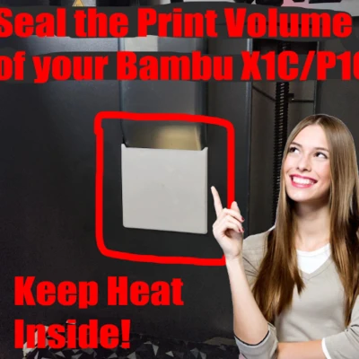 Bambú Lab X1C/P1P/X1 - Nắp Bịt Ống Xả Chất Thải Bên Trong