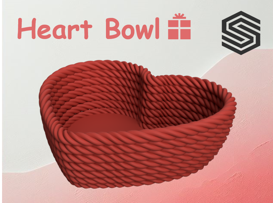 Bát Trái Tim Dây Thừng (Sang Trọng & Hiện Đại)