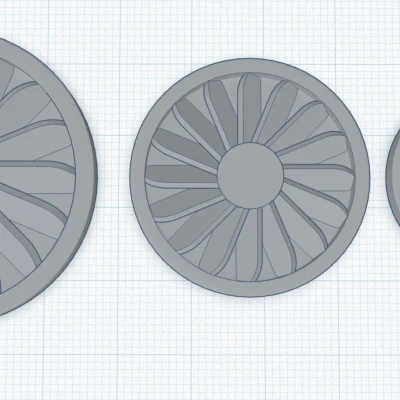 Chân đế Miniature Hoa văn Quạt