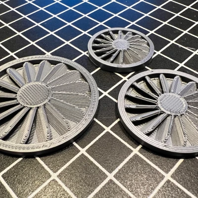 Chân đế Miniature Hoa văn Quạt